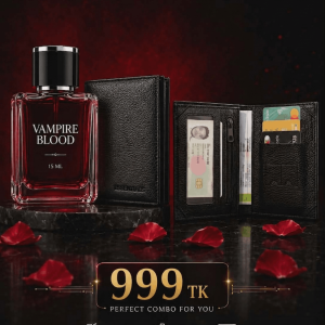 Vampire Blood Premium Combo Pack – Luxury Perfume & Leather Wallet Set